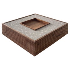Oak and Walnut Vuông Coffee Table by ONON DETAILS