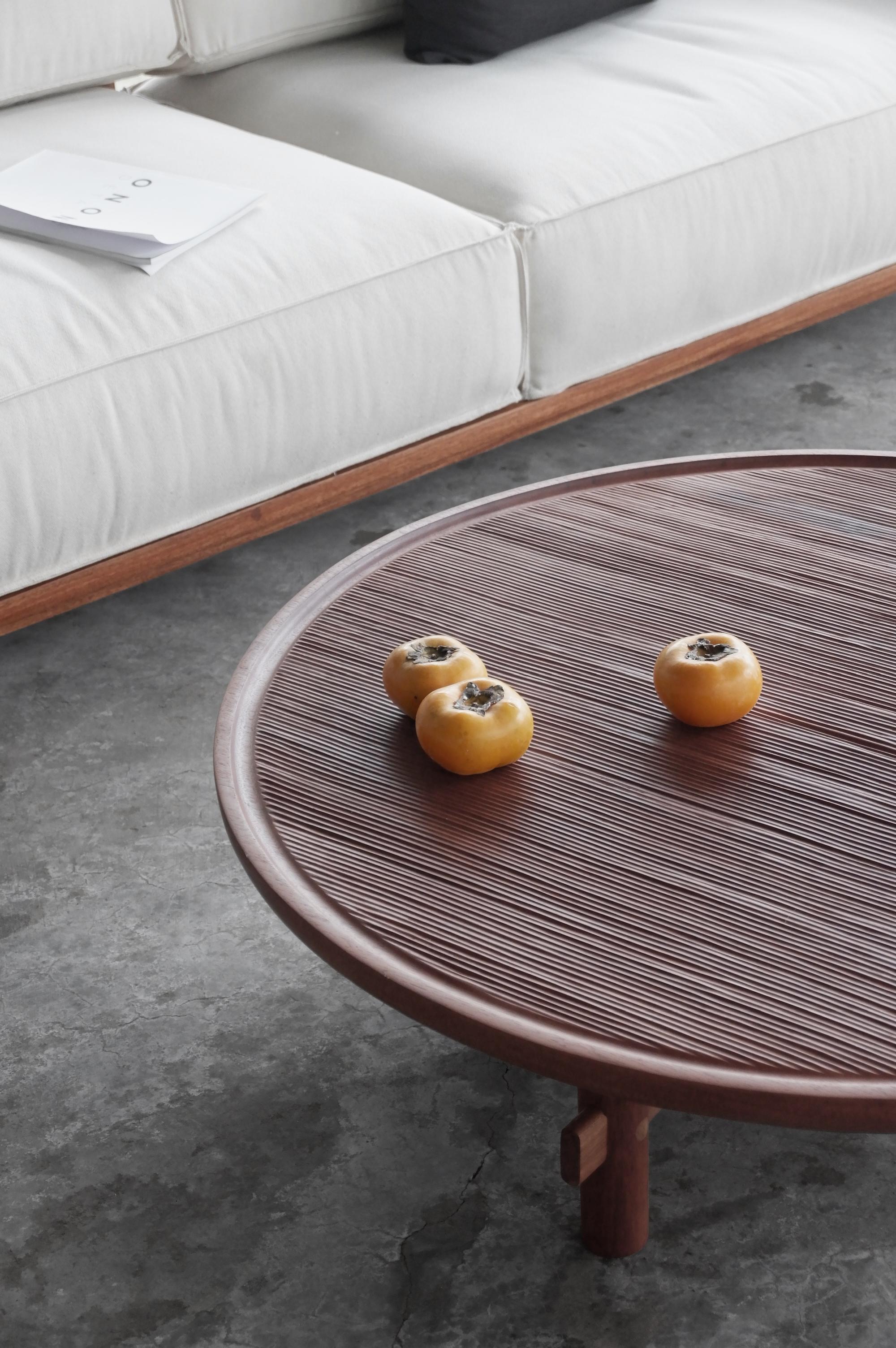 Contemporary Oak and Walnut XL Sofa by ONON DETAILS For Sale