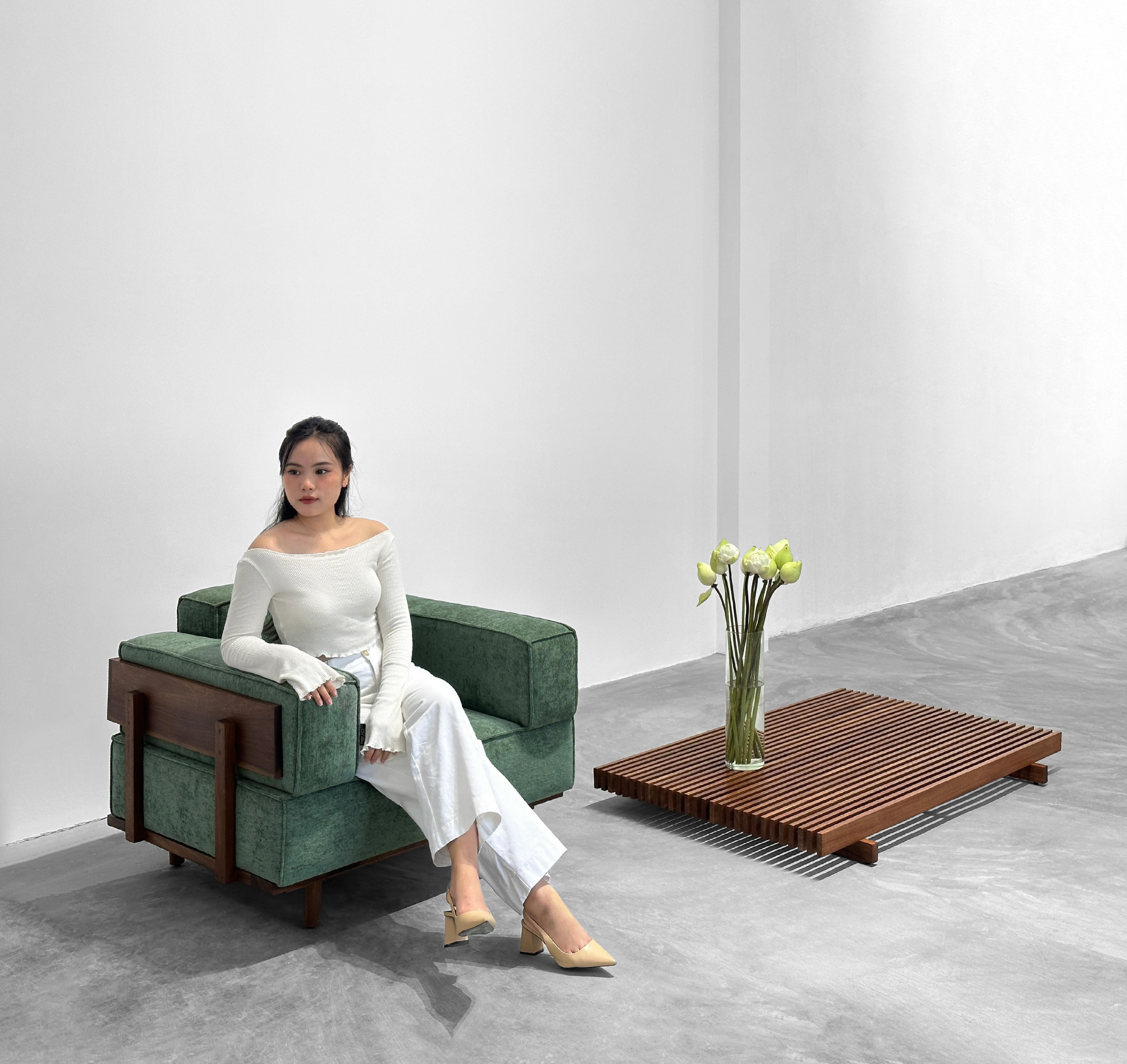 Sedia da salotto YÊN in Oak e Noce di ONON DETTAGLI in vendita 5