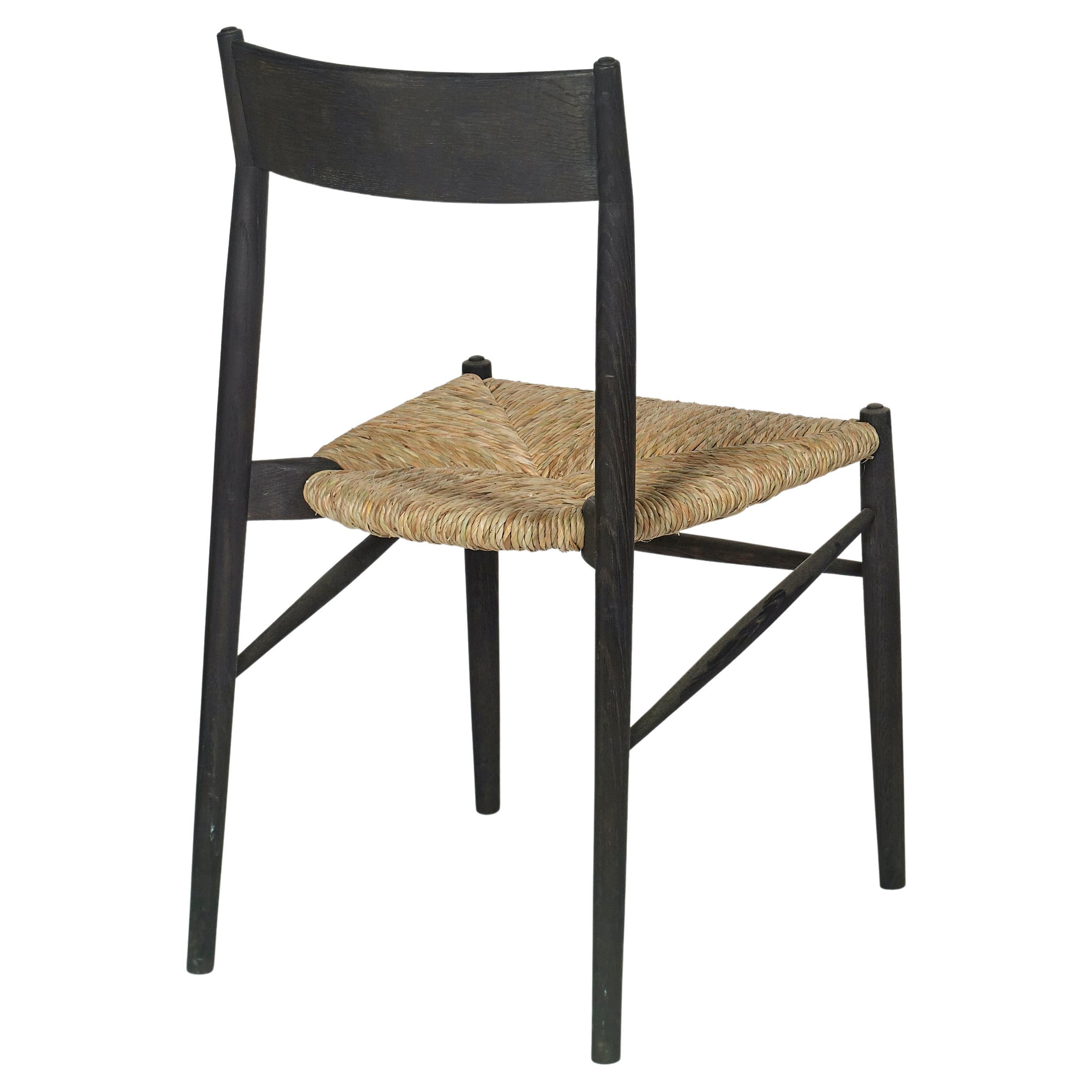 Oak and Woven Rush Equate Dining Chair by Non-Standard Furniture and Lighting For Sale