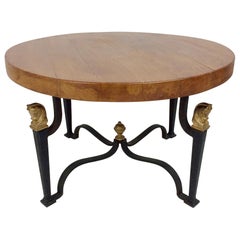 Oak and Wrought Iron Coffee Table, circa 1940, France