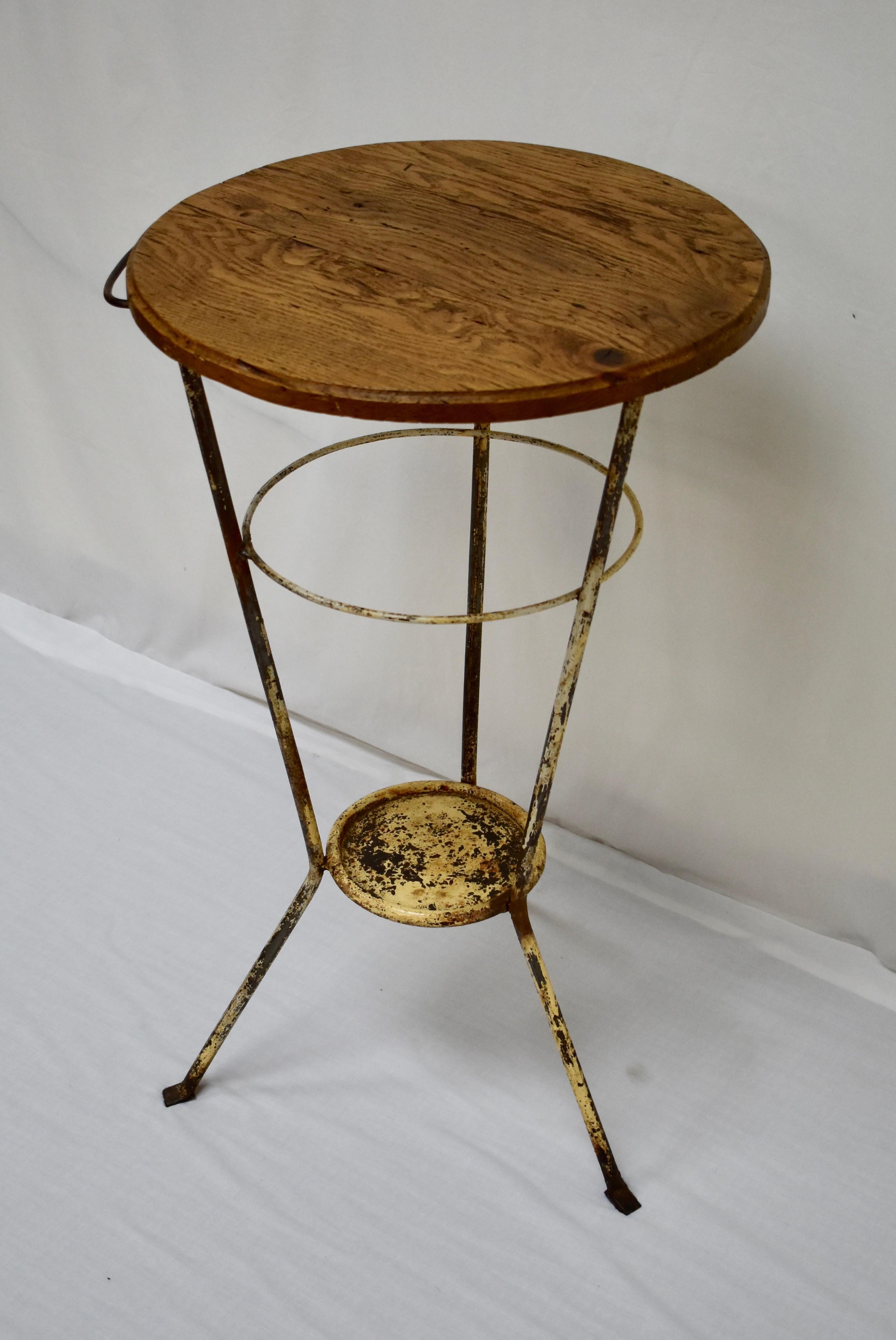 French Oak and Wrought Iron Washstand