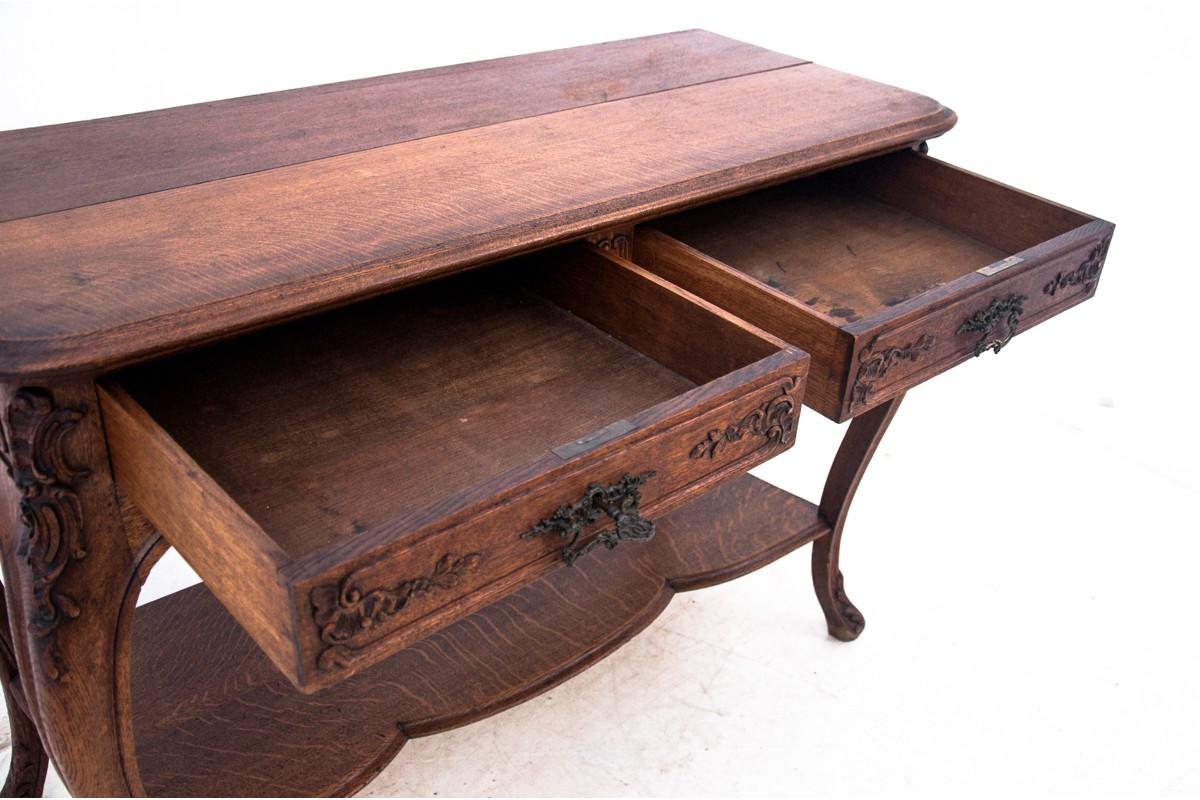antique oak console table
