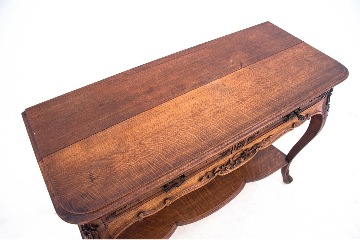 Louis Philippe Oak Antique Console Table, France, circa 1910 For Sale