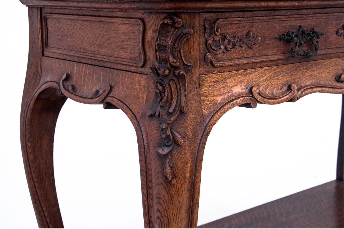 Oak Antique Console Table, France, circa 1910 In Good Condition For Sale In Chorzów, PL