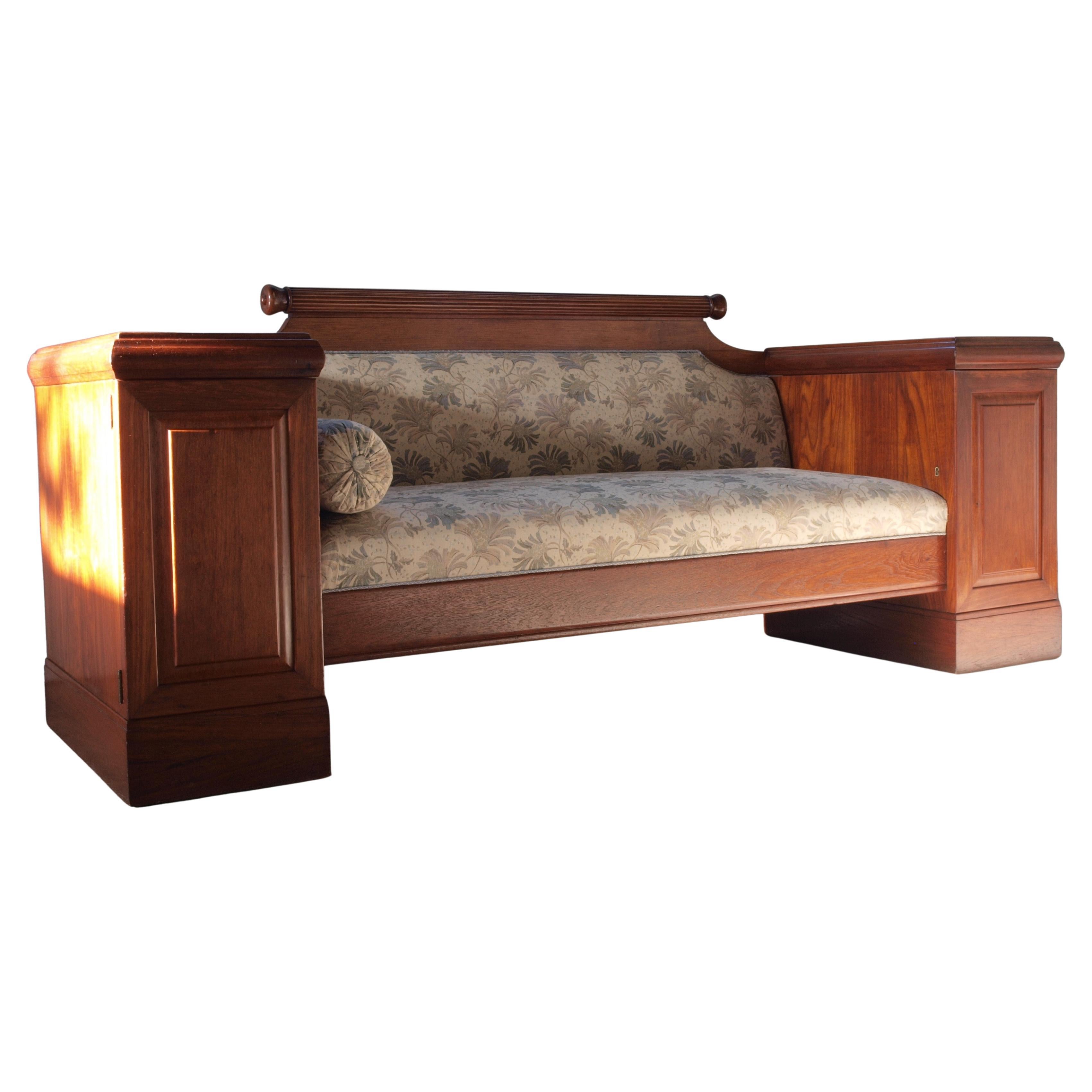 Oak Antique Empire Danish Sofa 1800s