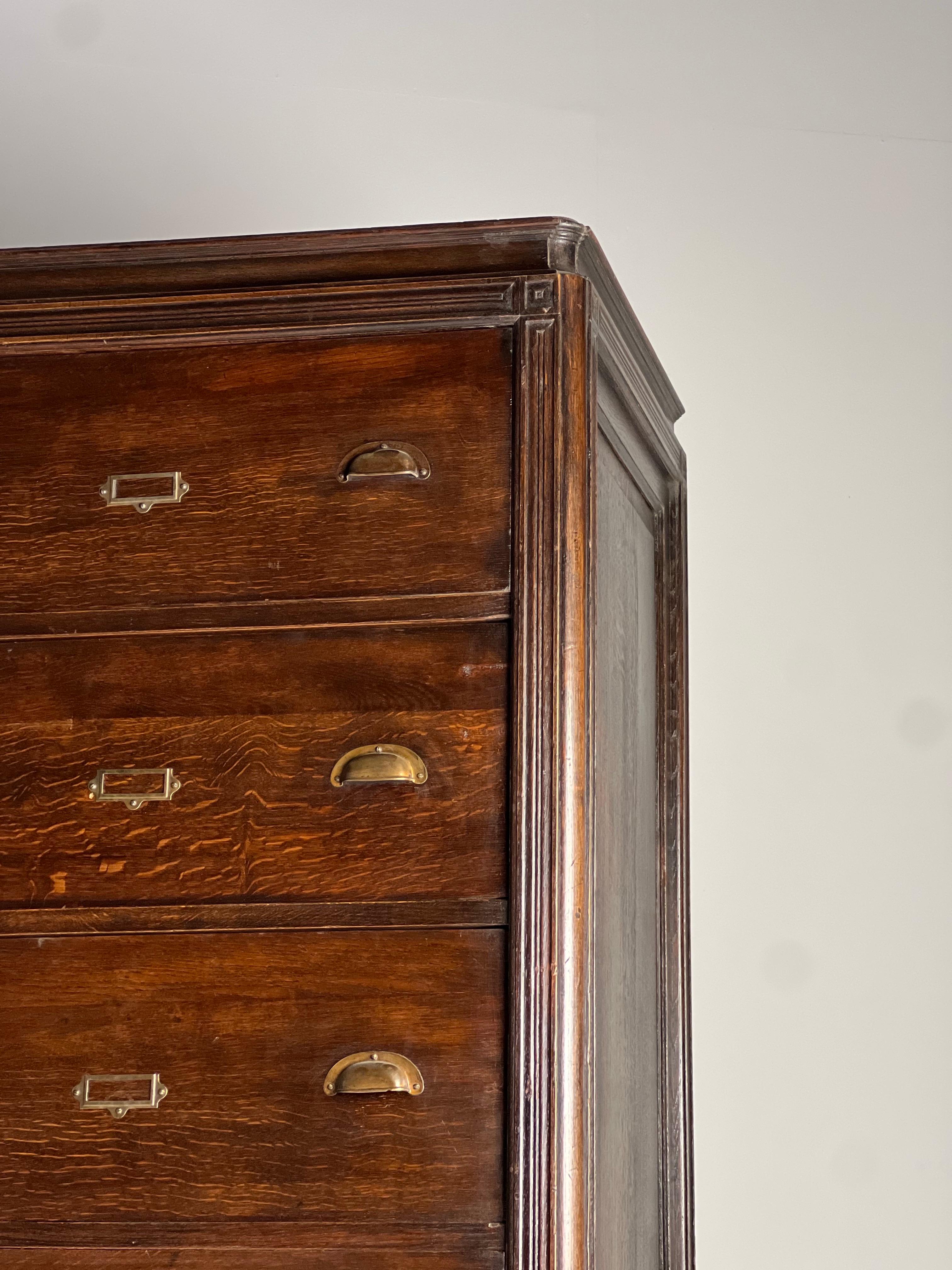 Oak Apothecary cabinet For Sale 7