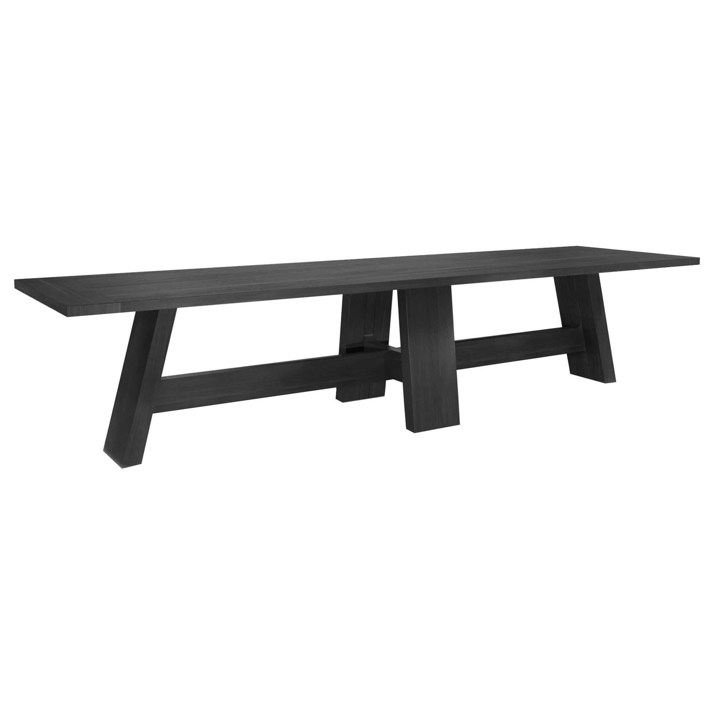 Oak Argan Table Without Rounding by Lk Edition