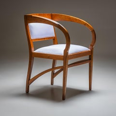 Sillón de roble, Art Nouveau, probablemente Viena, principios del siglo XX