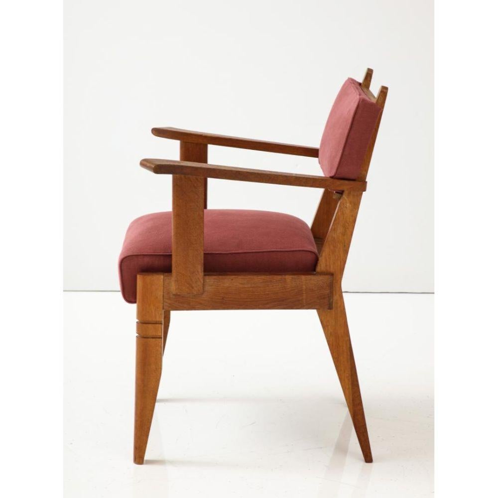 Oak Armchair by Charles Dudouyt, c. 1940 For Sale 4