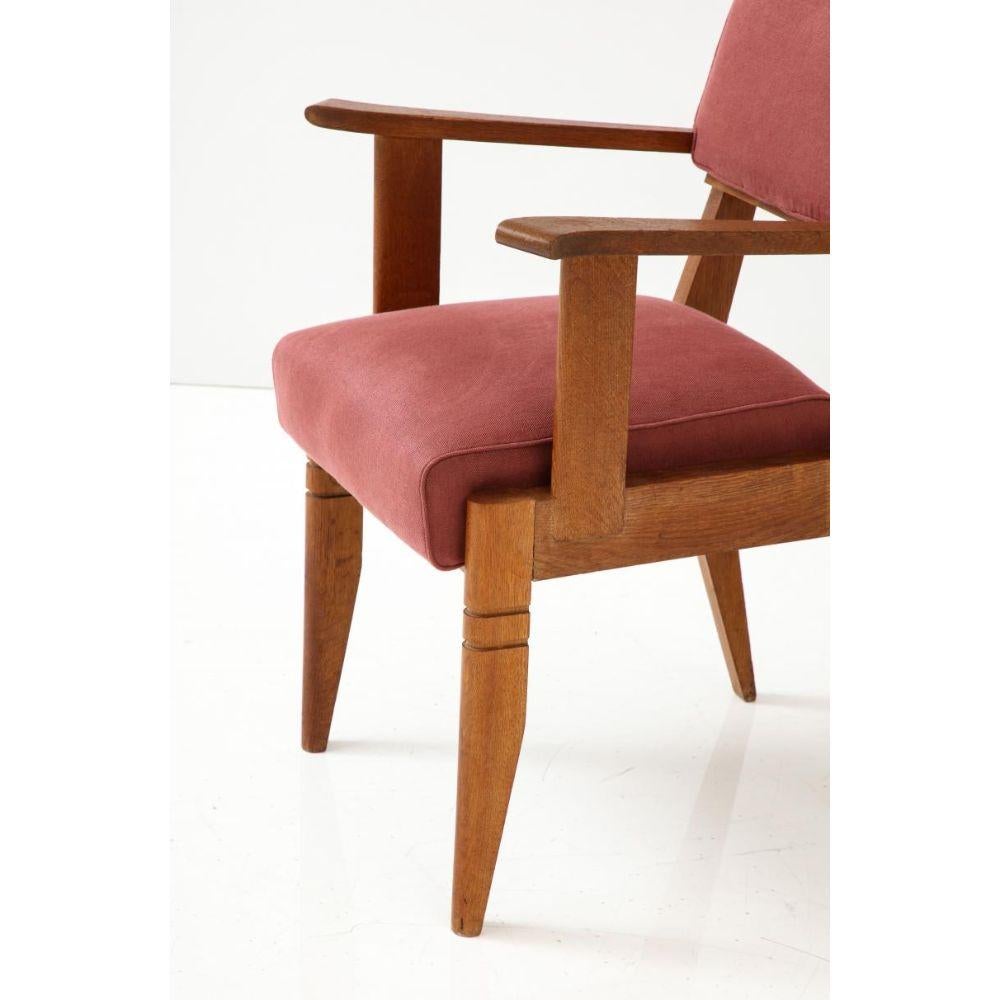 Oak Armchair by Charles Dudouyt, c. 1940 For Sale 5