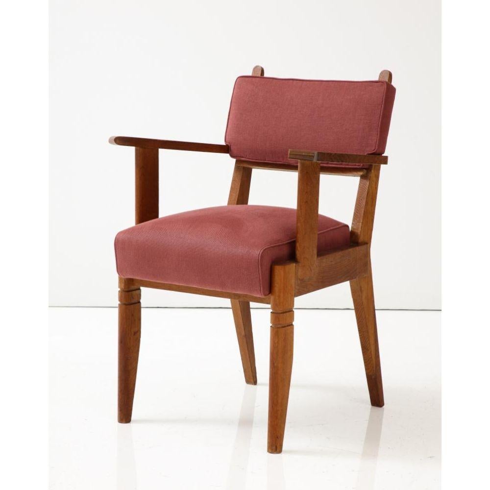 Oak Armchair by Charles Dudouyt, France, c. 1940

Smart, tall chairs with comfortable upholstery and elegant lines.

