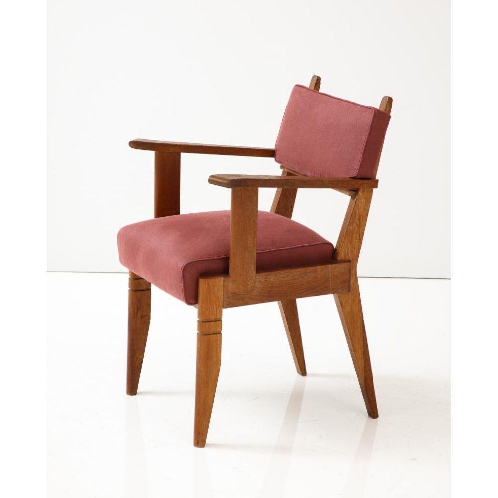 Sessel aus Eichenholz von Charles Dudouyt, um 1940 (Moderne) im Angebot