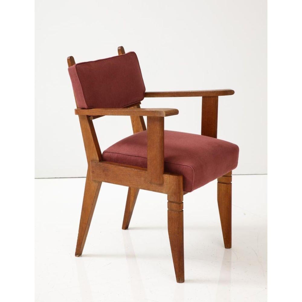 20th Century Oak Armchair by Charles Dudouyt, c. 1940 For Sale
