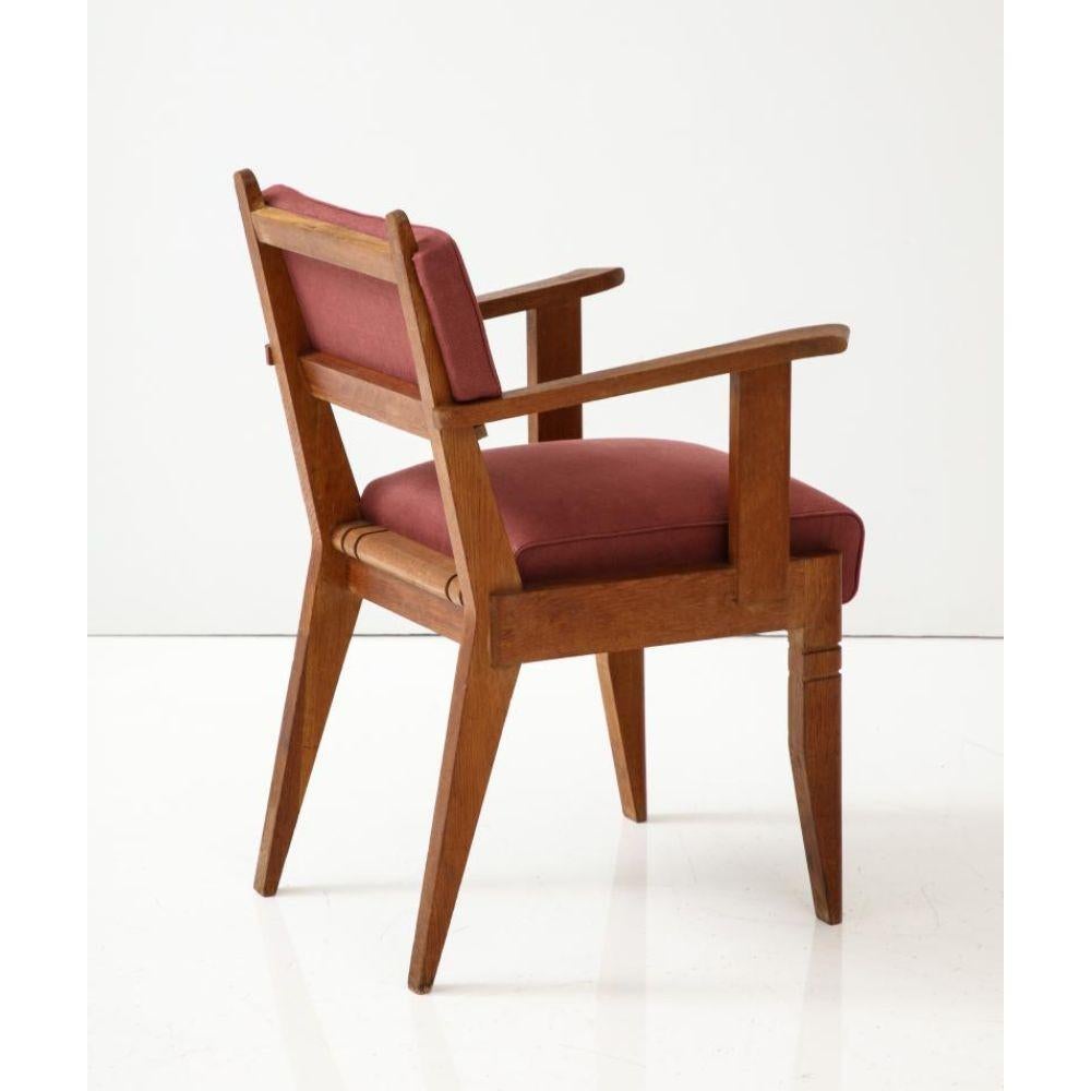 Oak Armchair by Charles Dudouyt, c. 1940 For Sale 1