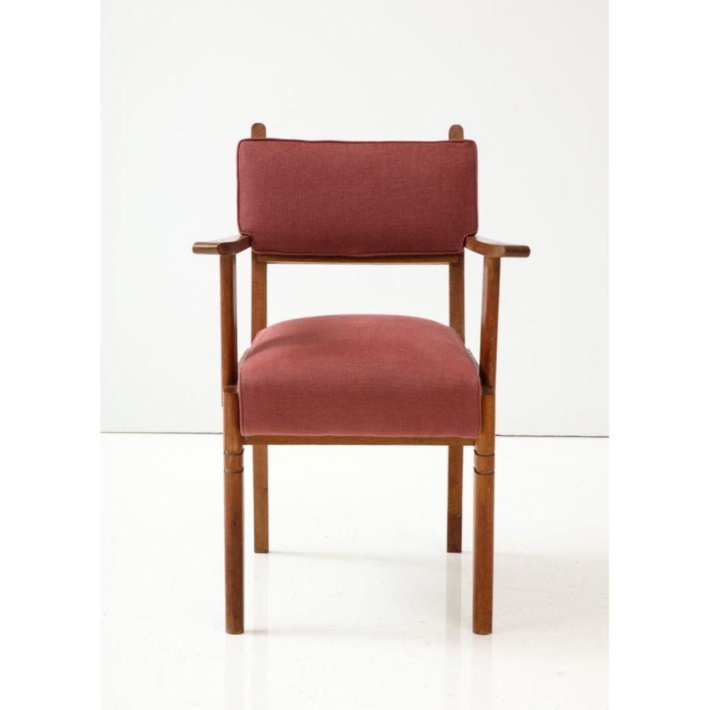 Oak Armchair by Charles Dudouyt, c. 1940 For Sale 2