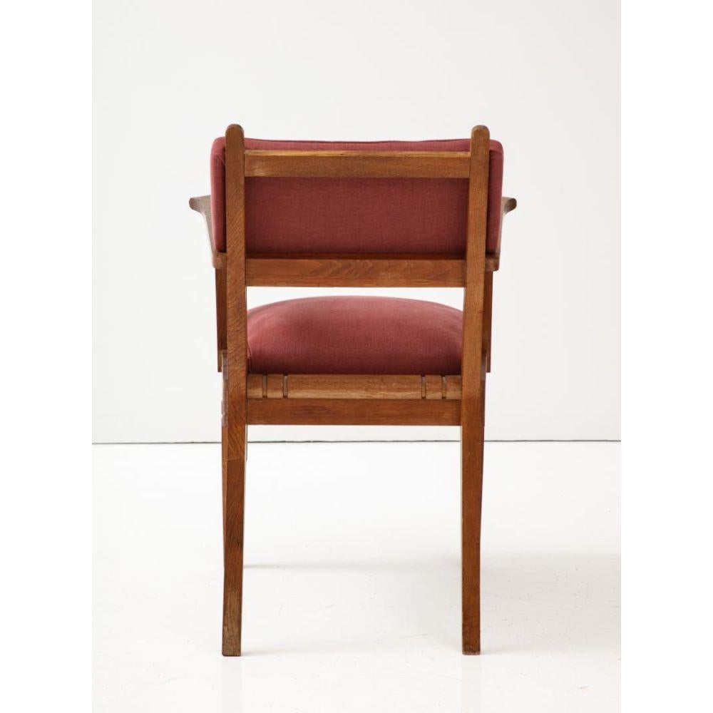 Oak Armchair by Charles Dudouyt, c. 1940 For Sale 3
