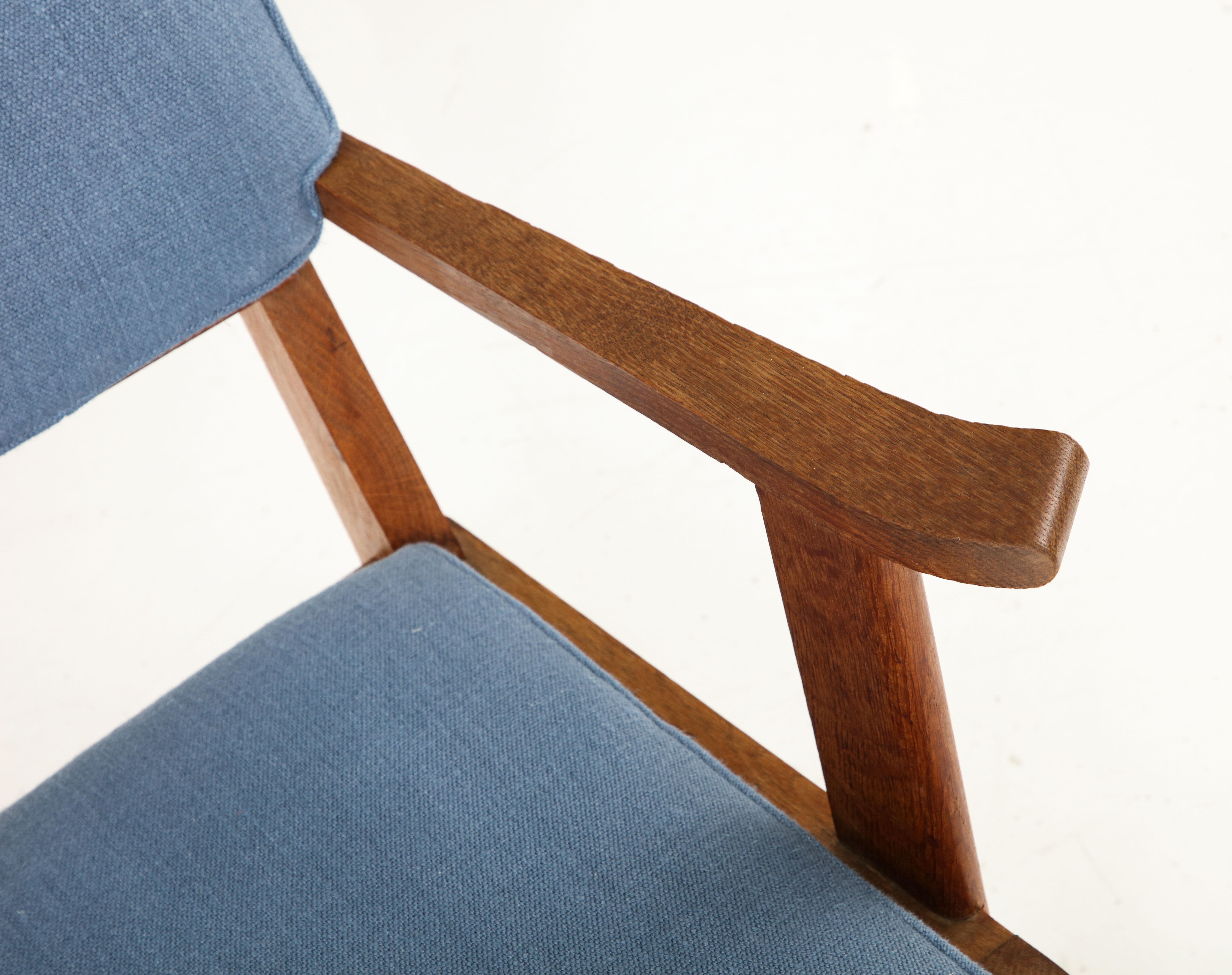 Oak Armchair by Charles Dudouyt, France, c. 1940 For Sale 3