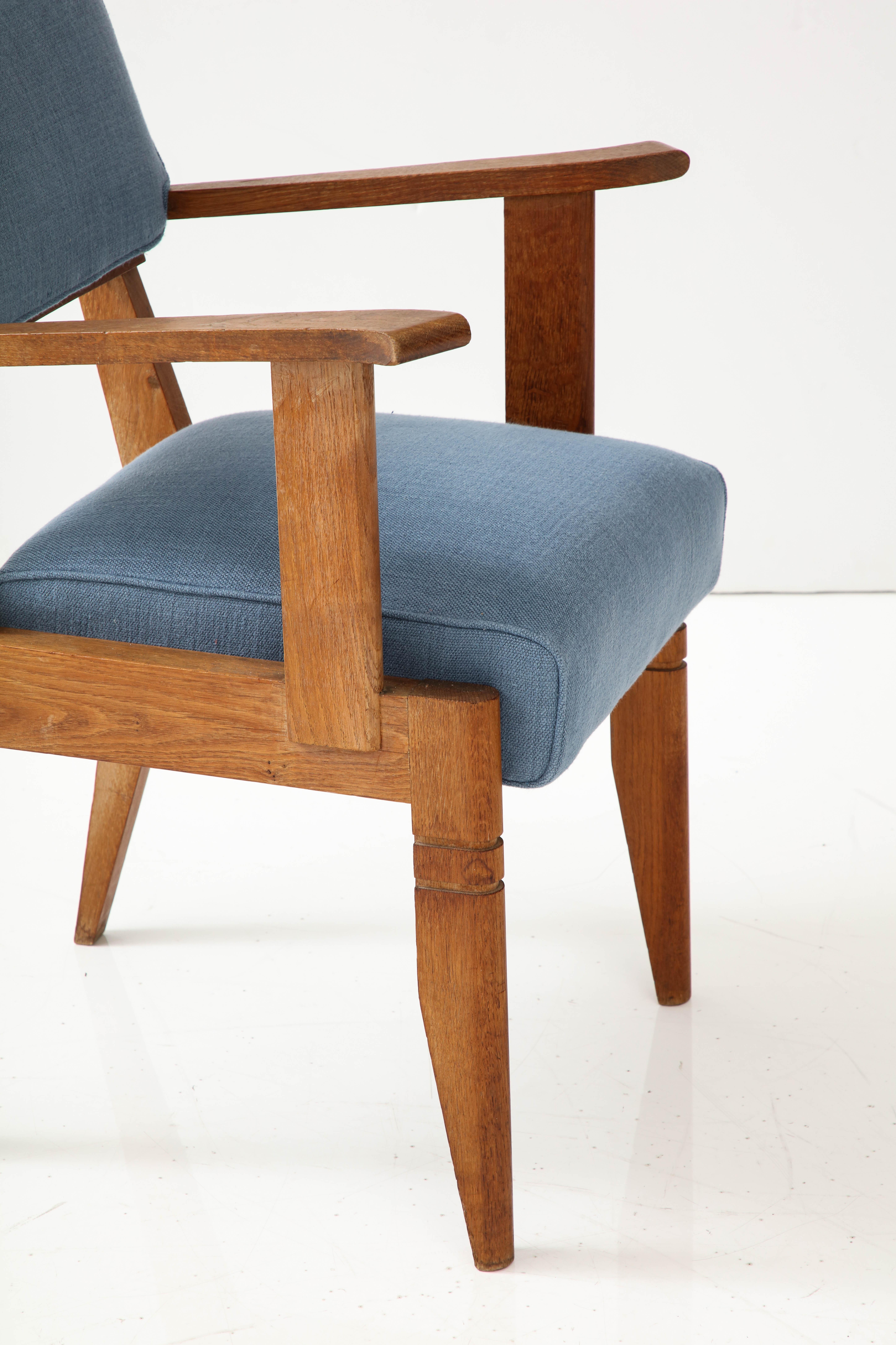 Oak Armchair by Charles Dudouyt, France, c. 1940 For Sale 8