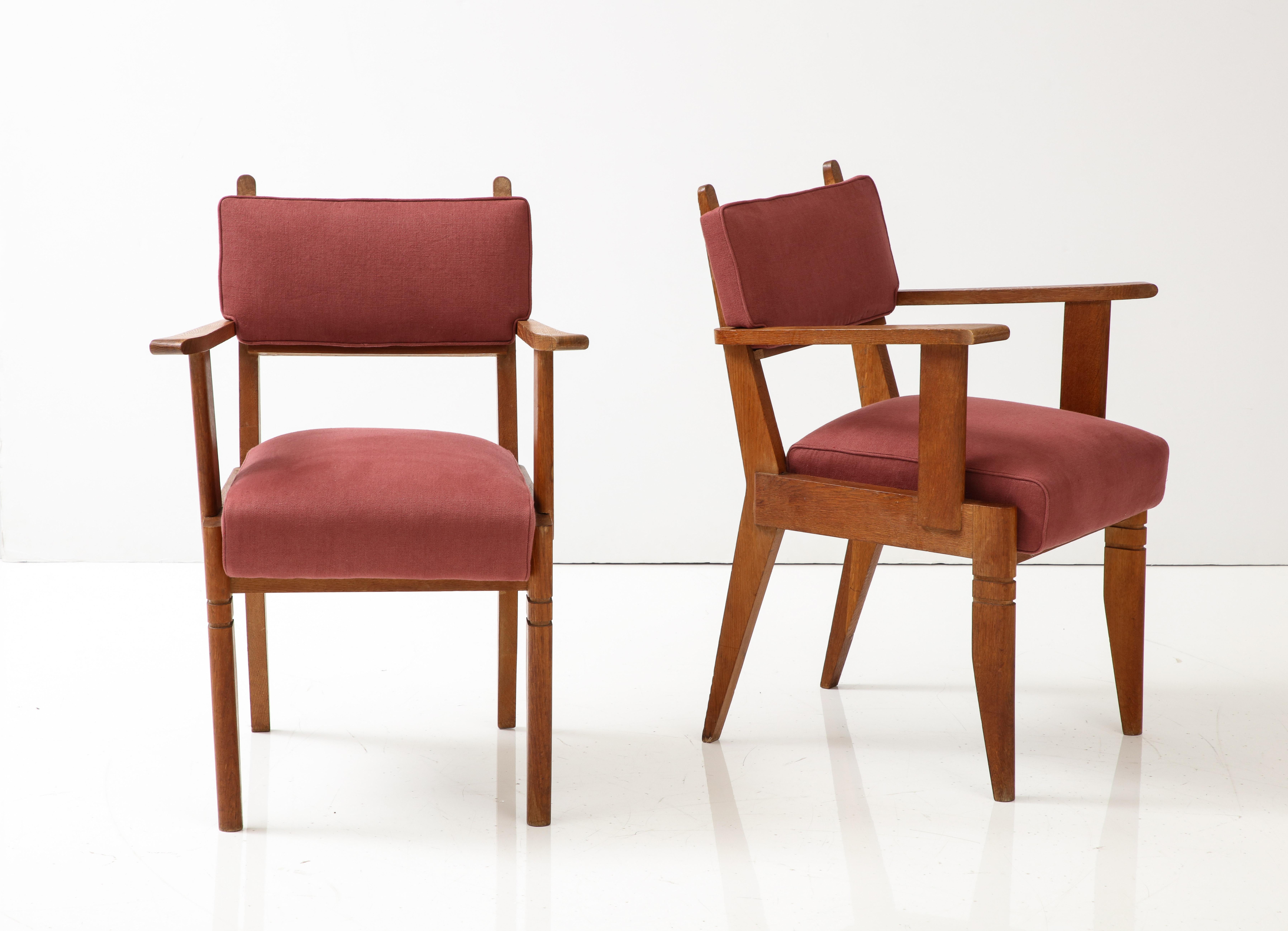 Oak Armchair by Charles Dudouyt, France, c. 1940 For Sale 9