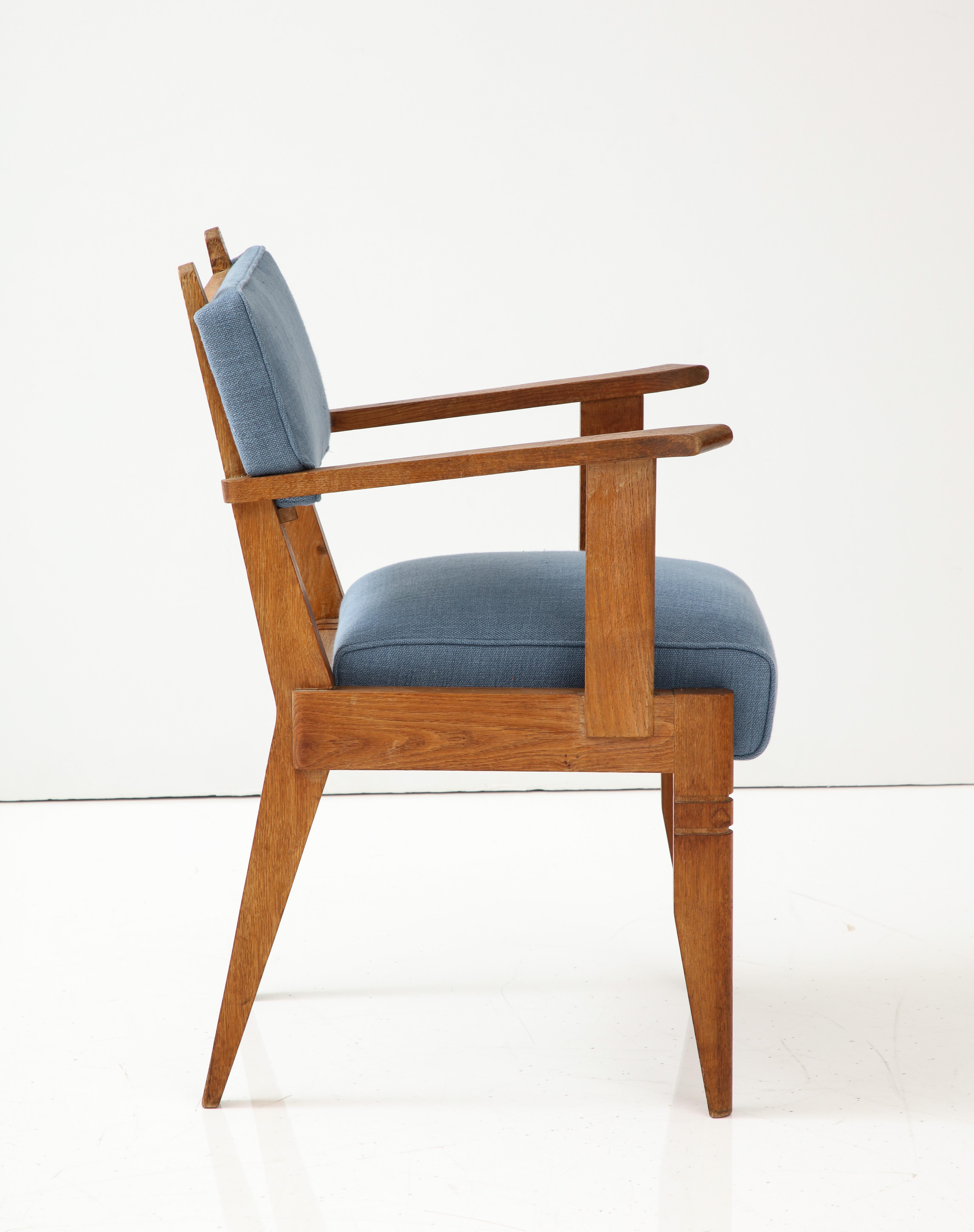 Oak Armchair by Charles Dudouyt, France, c. 1940 For Sale 1
