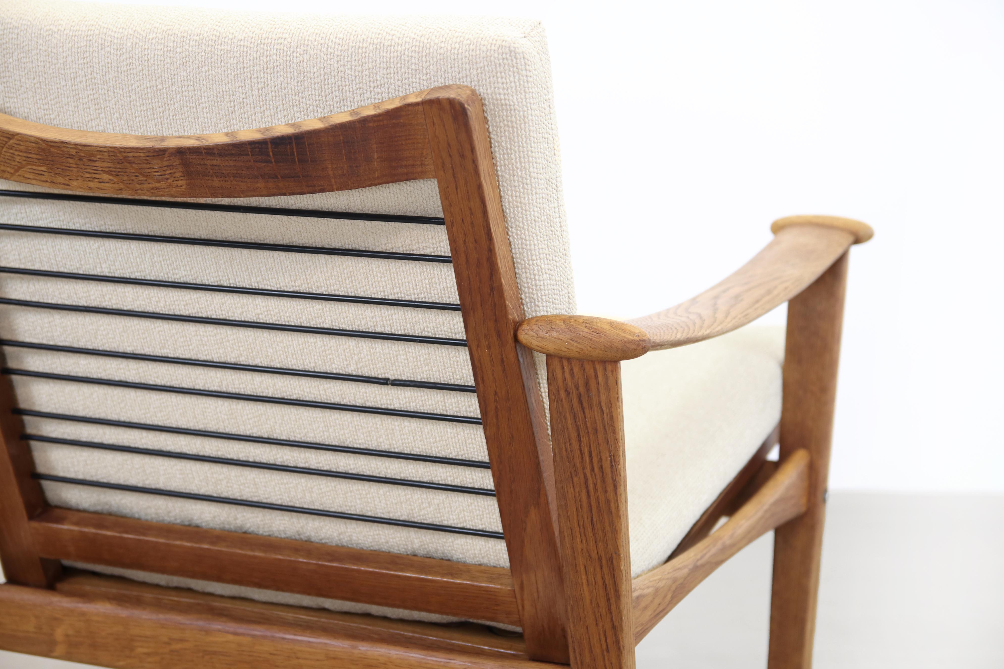 Mid-20th Century Mid century Danish design Armchair in Solid Oak by M. Nissen for Pastoe, 1960's