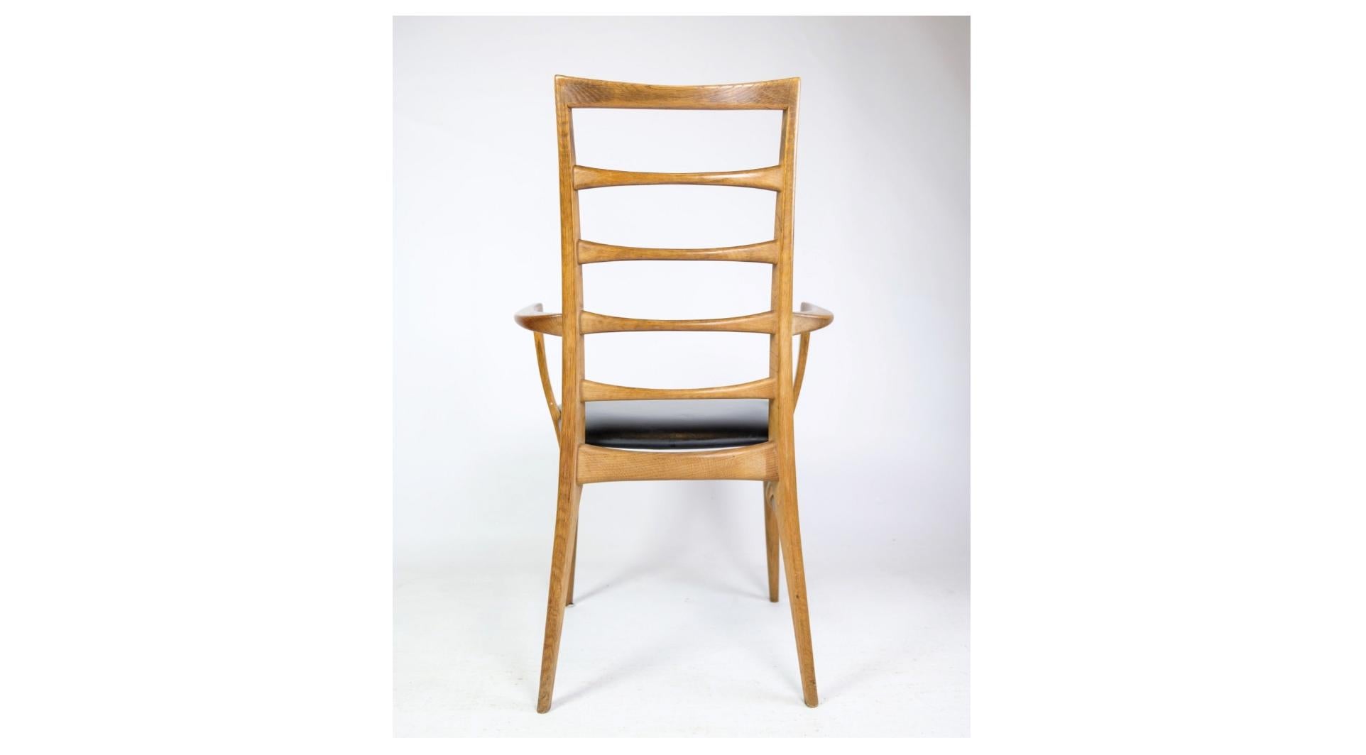 Armchair Model Lis Made In Oak Designed by Niels Koefoed From 1960s In Good Condition For Sale In Lejre, DK