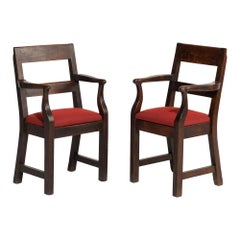 Oak Armchairs by William Birch, England, circa 1890