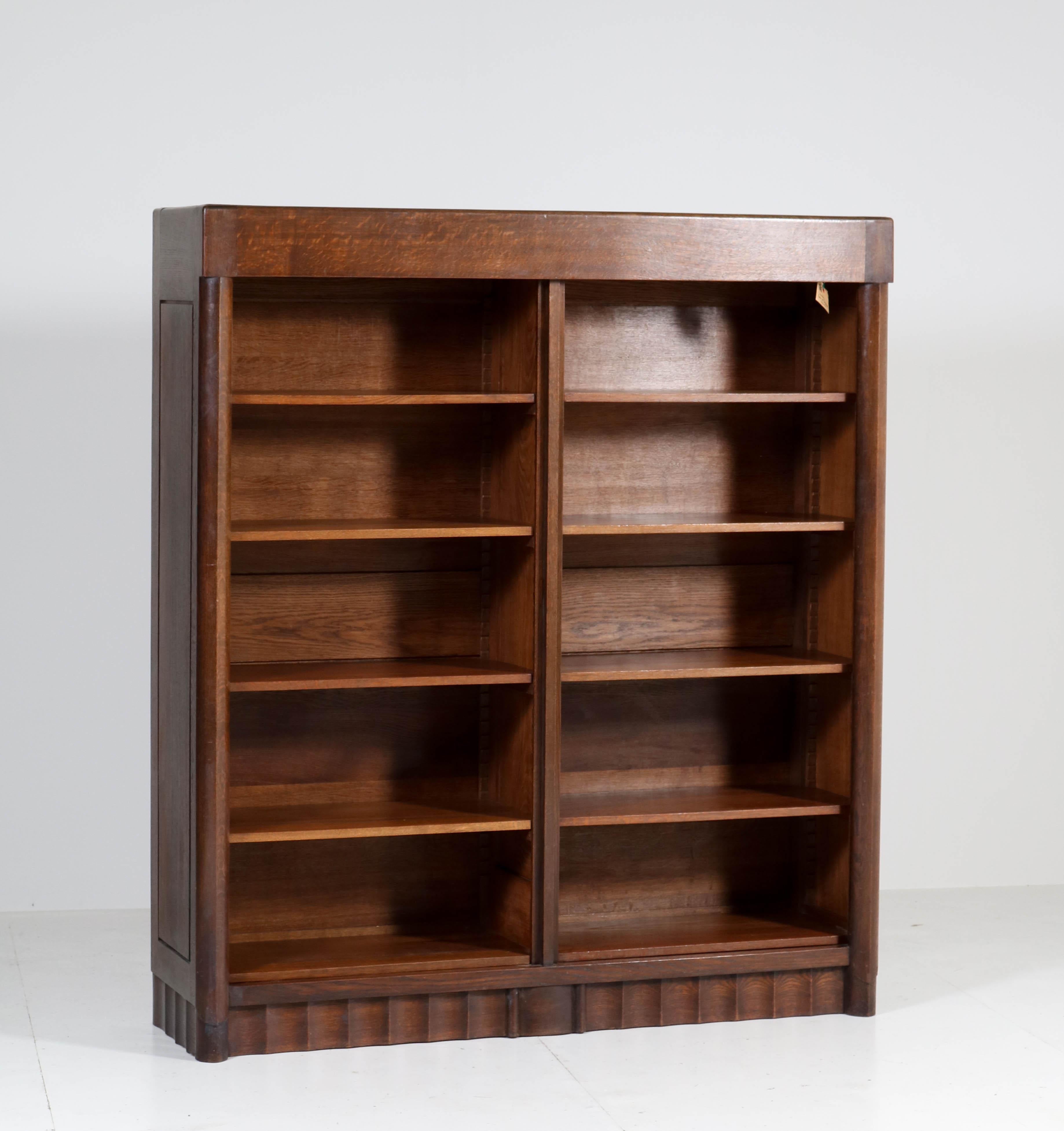 Early 20th Century Oak Art Deco Amsterdam School Bookcase by Hildo Krop for Gebr. Monsieur, 1920s