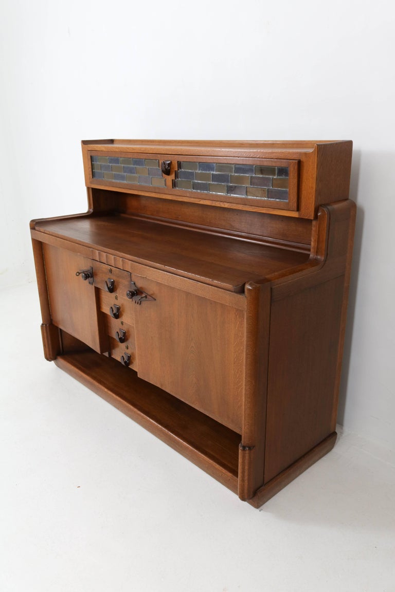 Oak Art Deco Amsterdam School Sideboard Or Credenza By Hildo Krop