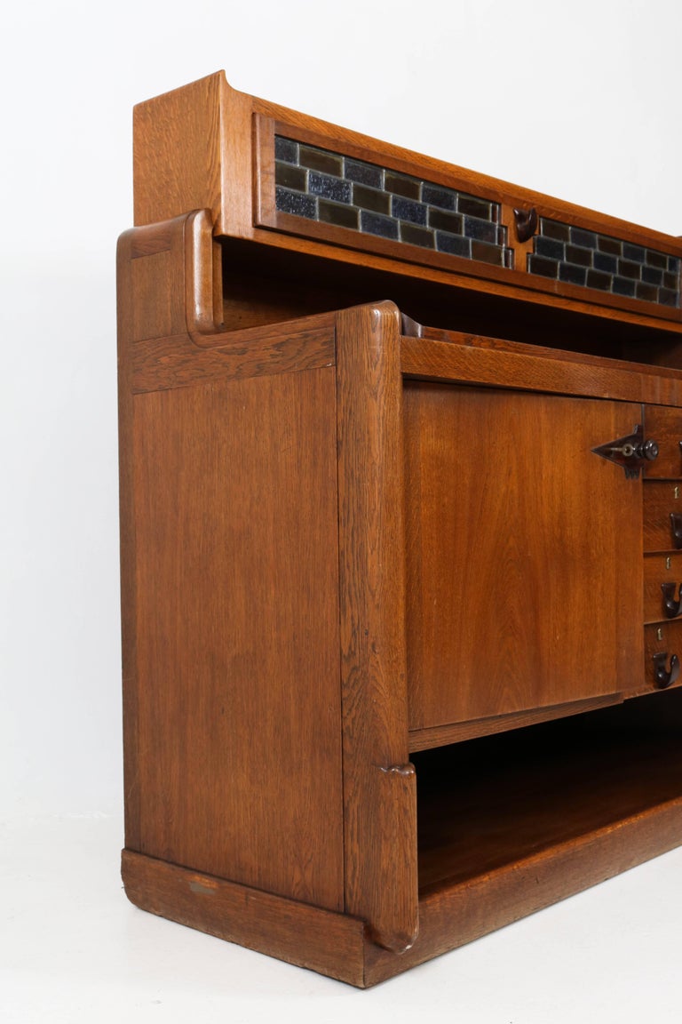 Oak Art Deco Amsterdam School Sideboard Or Credenza By Hildo Krop