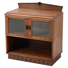Oak Art Deco Amsterdam School Tea Cabinet by Fa. Drilling Amsterdam, 1920s