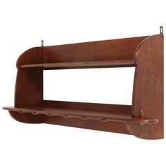 Oak Art Deco Amsterdam School Wall Book Shelf by Paul Bromberg for Pander, 1920s