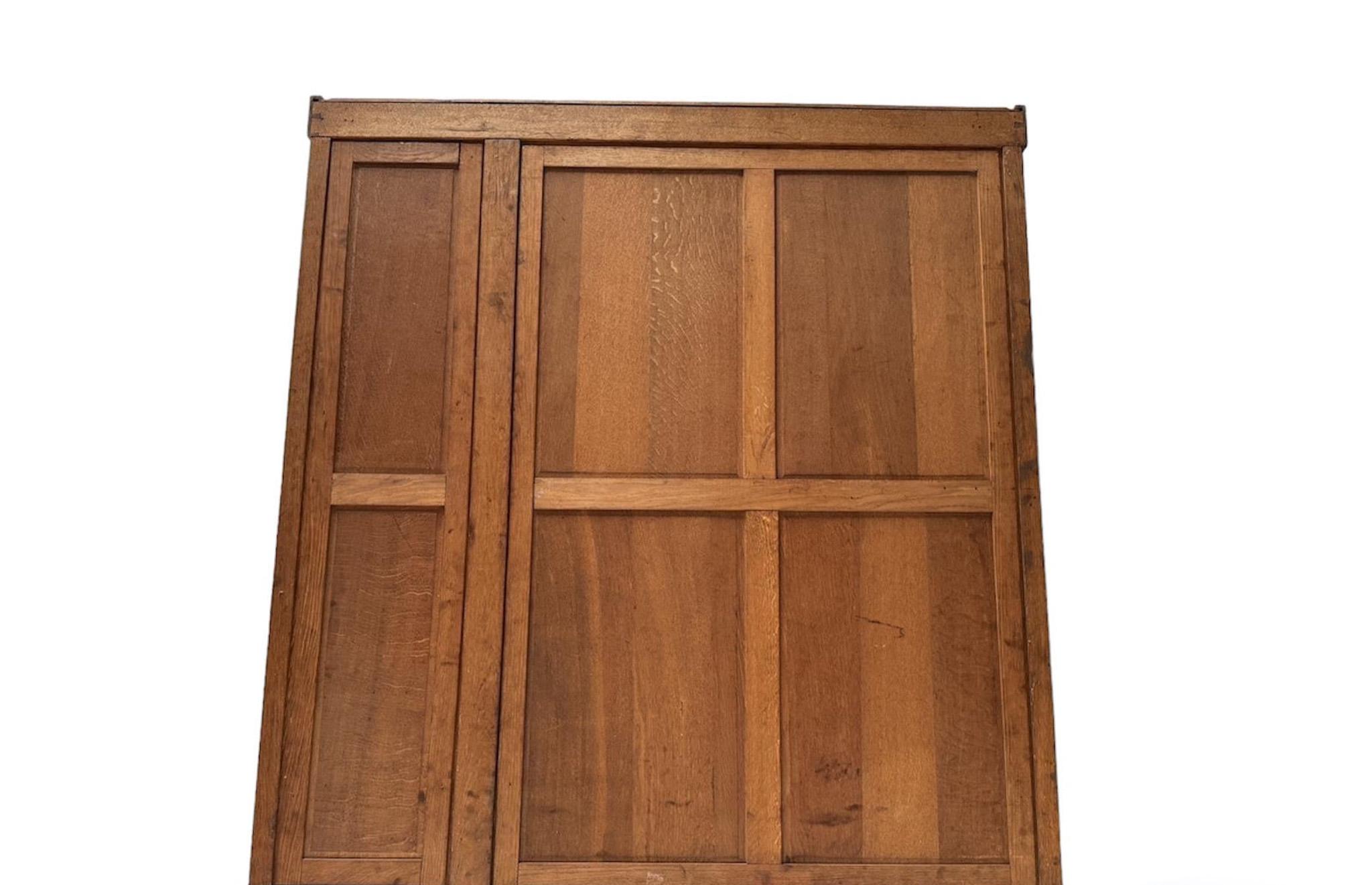 Oak Art Deco Amsterdamse School Armoire or Wardrobe, 1920s 5