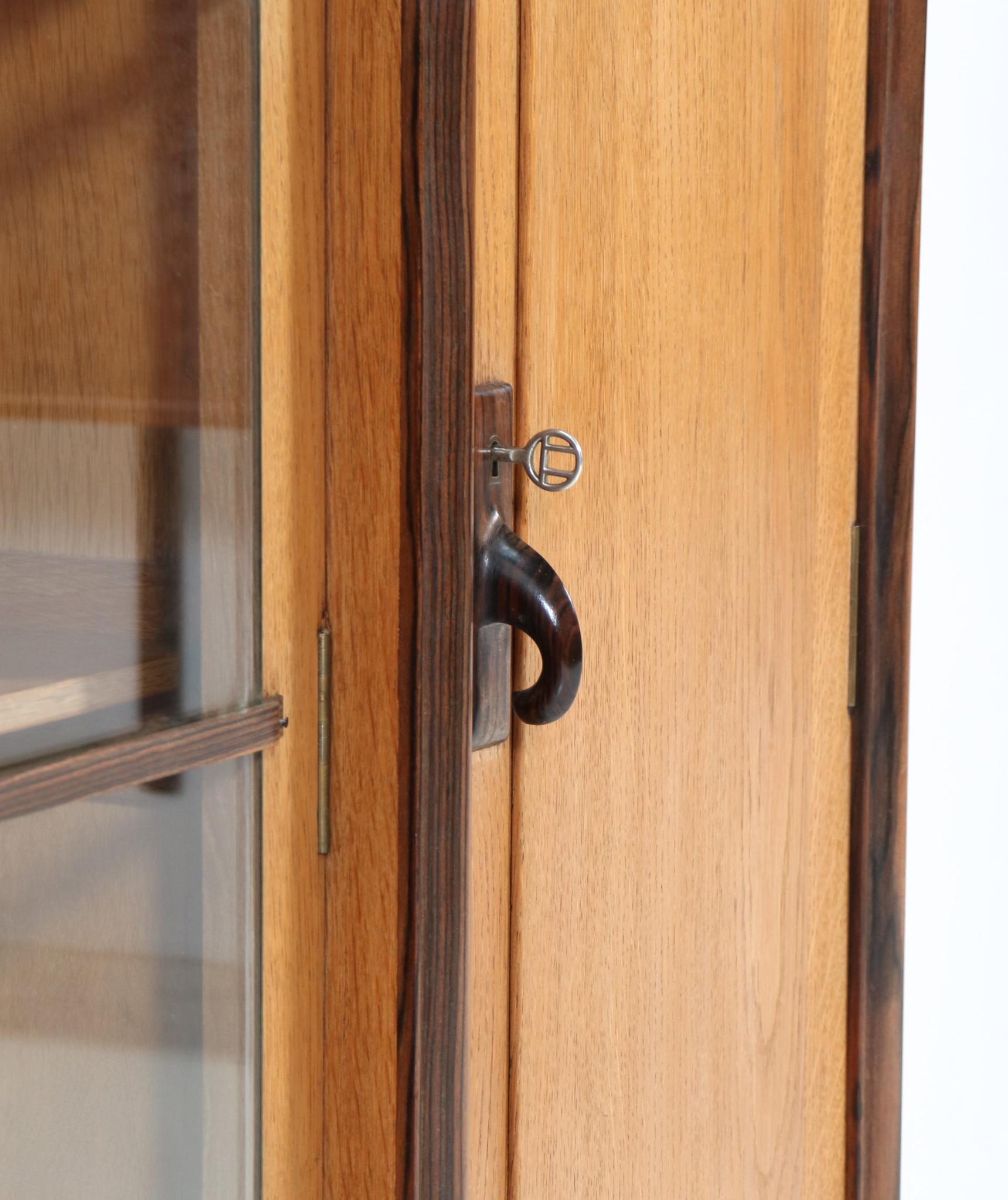 Oak Art Deco Amsterdamse School Bookcase, 1920s 8