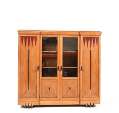 Oak Art Deco Amsterdamse School Bookcase by Max Coini Amsterdam, 1920s