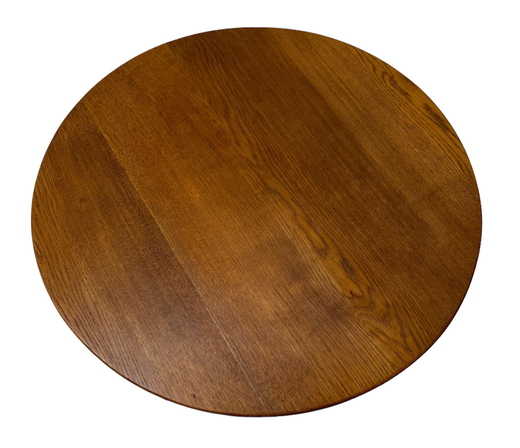 Oak Art Deco Amsterdamse School Center Table by Paul Bromberg for Metz & Co. For Sale 1