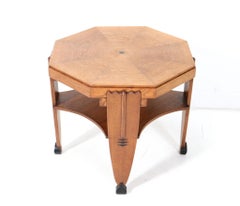 Oak Art Deco Amsterdamse School Coffee Table, 1920s