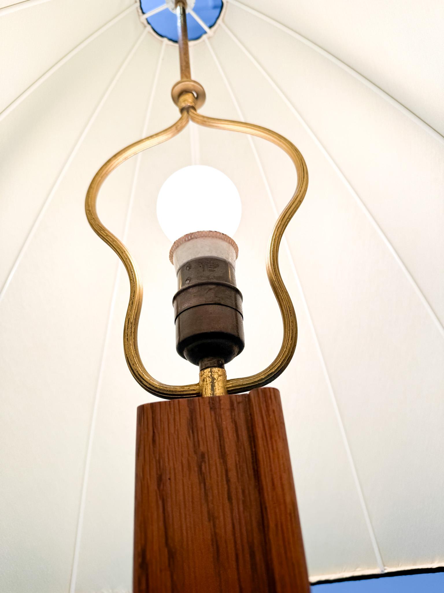 Oak Art Deco Amsterdamse School Floor Lamp, 1920s 1