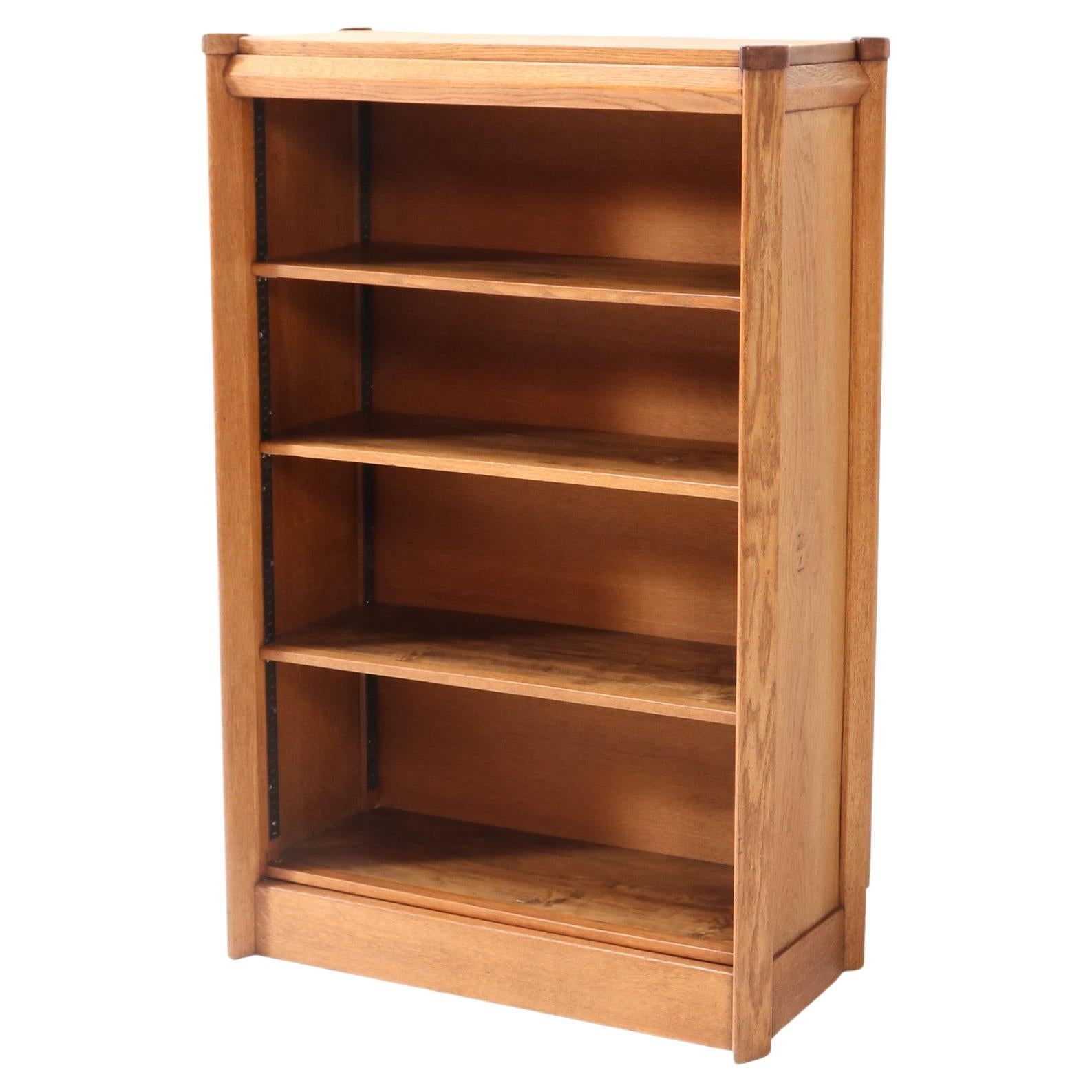 Oak Art Deco Amsterdamse School Open Bookcase by Willem Retera Wzn, 1918 For Sale