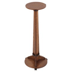 Oak Art Deco Amsterdamse School Pedestal, 1920s