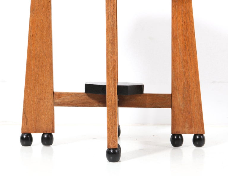 Oak Art Deco Amsterdamse School Side Table, 1920s For Sale at 1stDibs