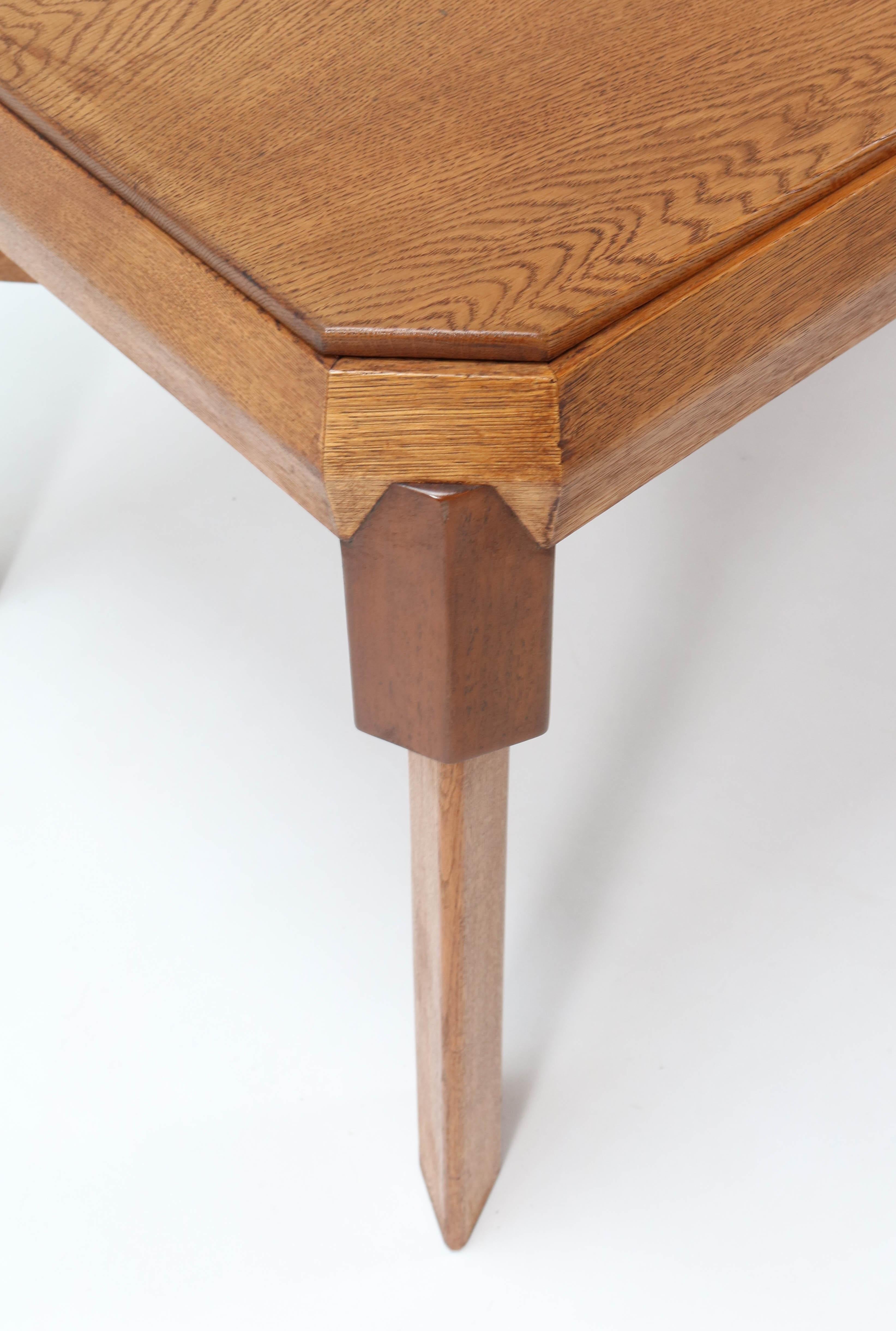 Oak Art Deco Amsterdamse School Table or Writing Table by Willem Retera Wzn 5