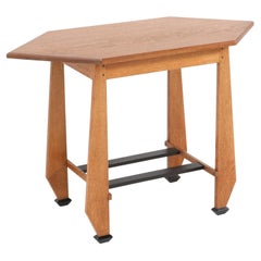 Oak Art Deco Amsterdamse School Tea Table by Jac. van den Bosch, 1920s