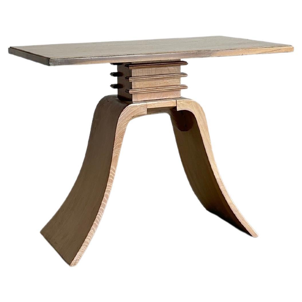 Oak art deco Bell end table by Paul Frankl for Brown Saltman
