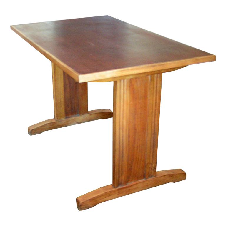 Oak Art Deco Bistro Table, circa 1930 For Sale