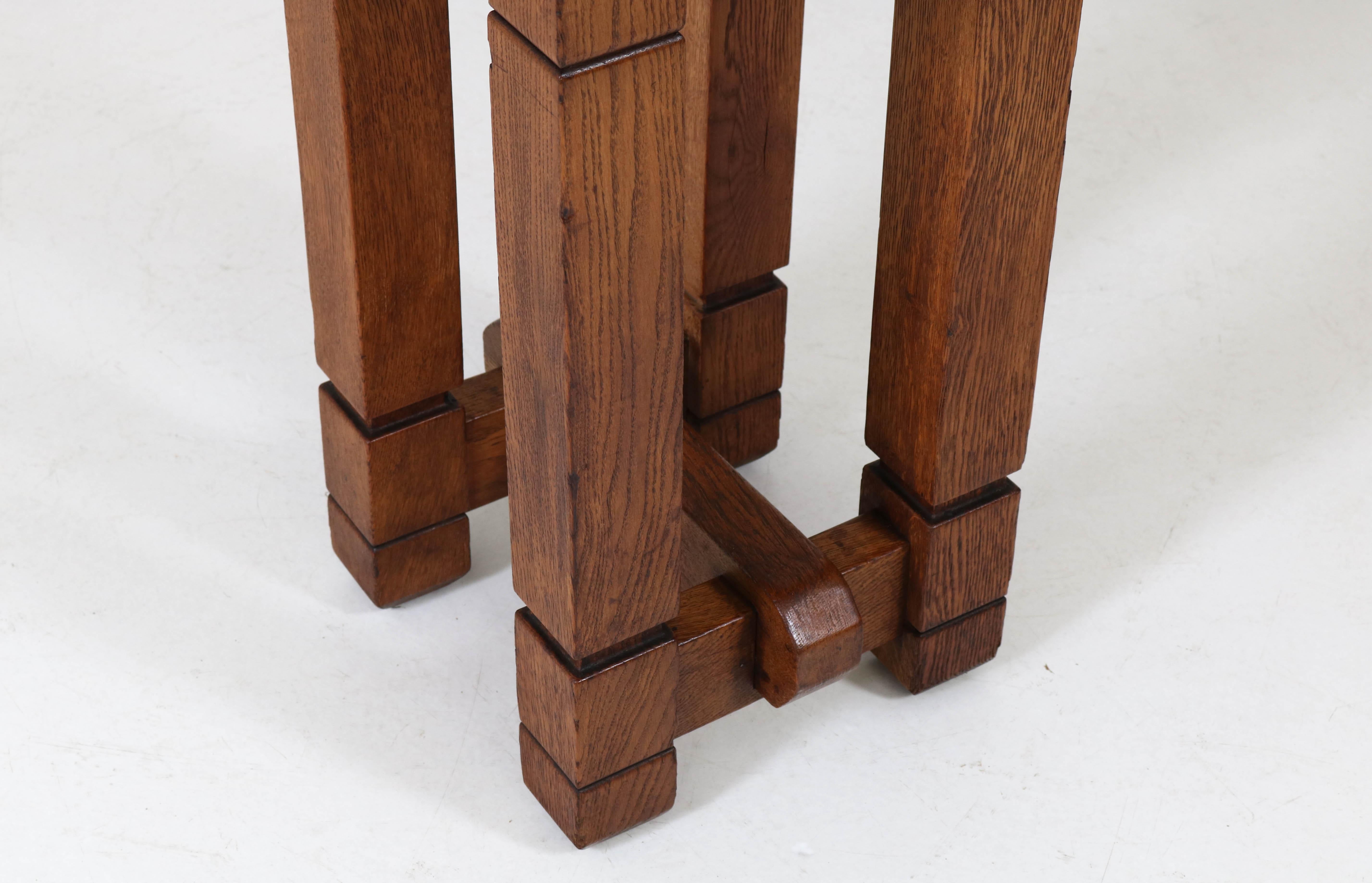 Oak Art Deco Coffee Table by A.R. Wittop Koning for J.H. Huizinga, 1938 2