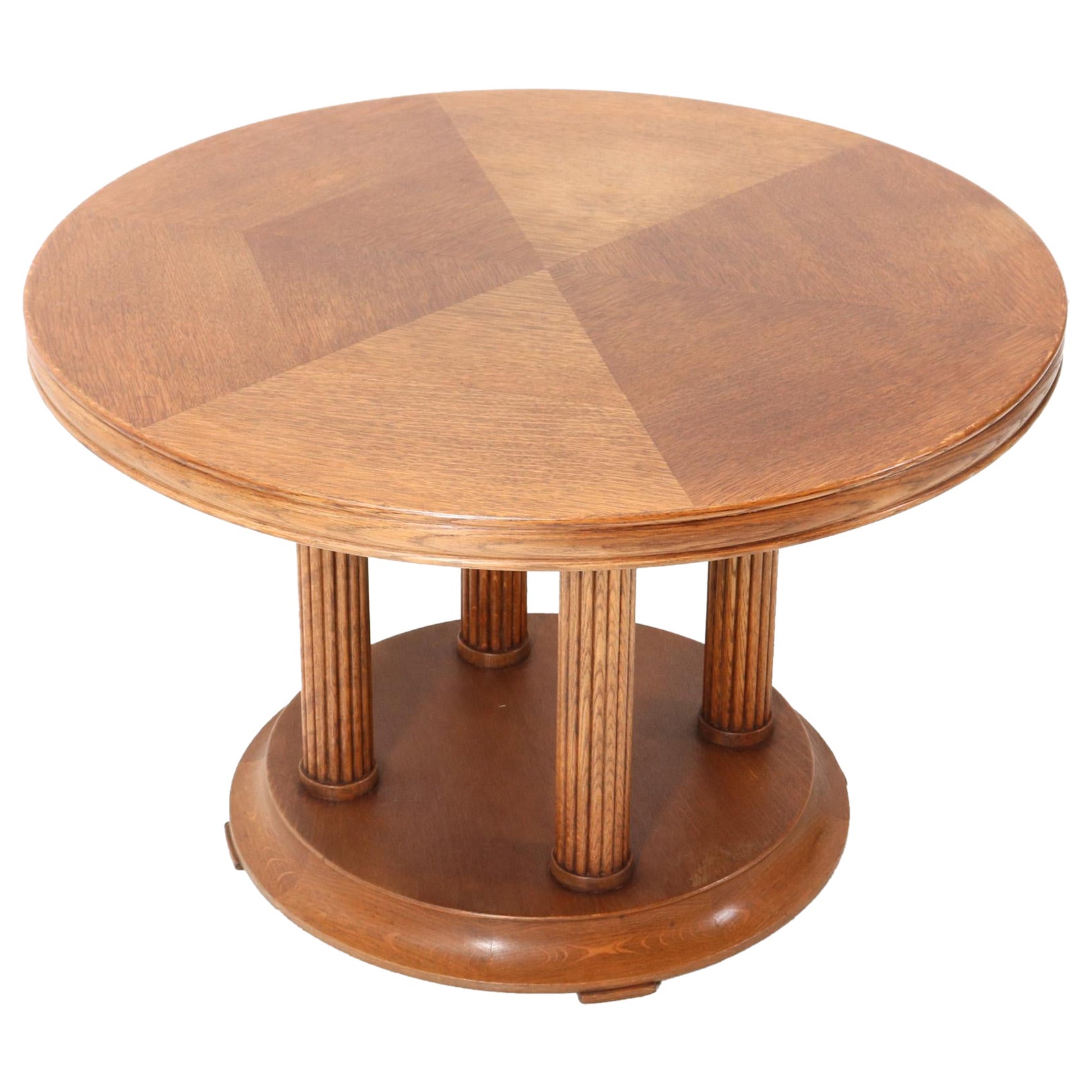 Oak Art Deco Coffee Table by Fer Semey for H. Pander & Zonen Den Haag, 1930s