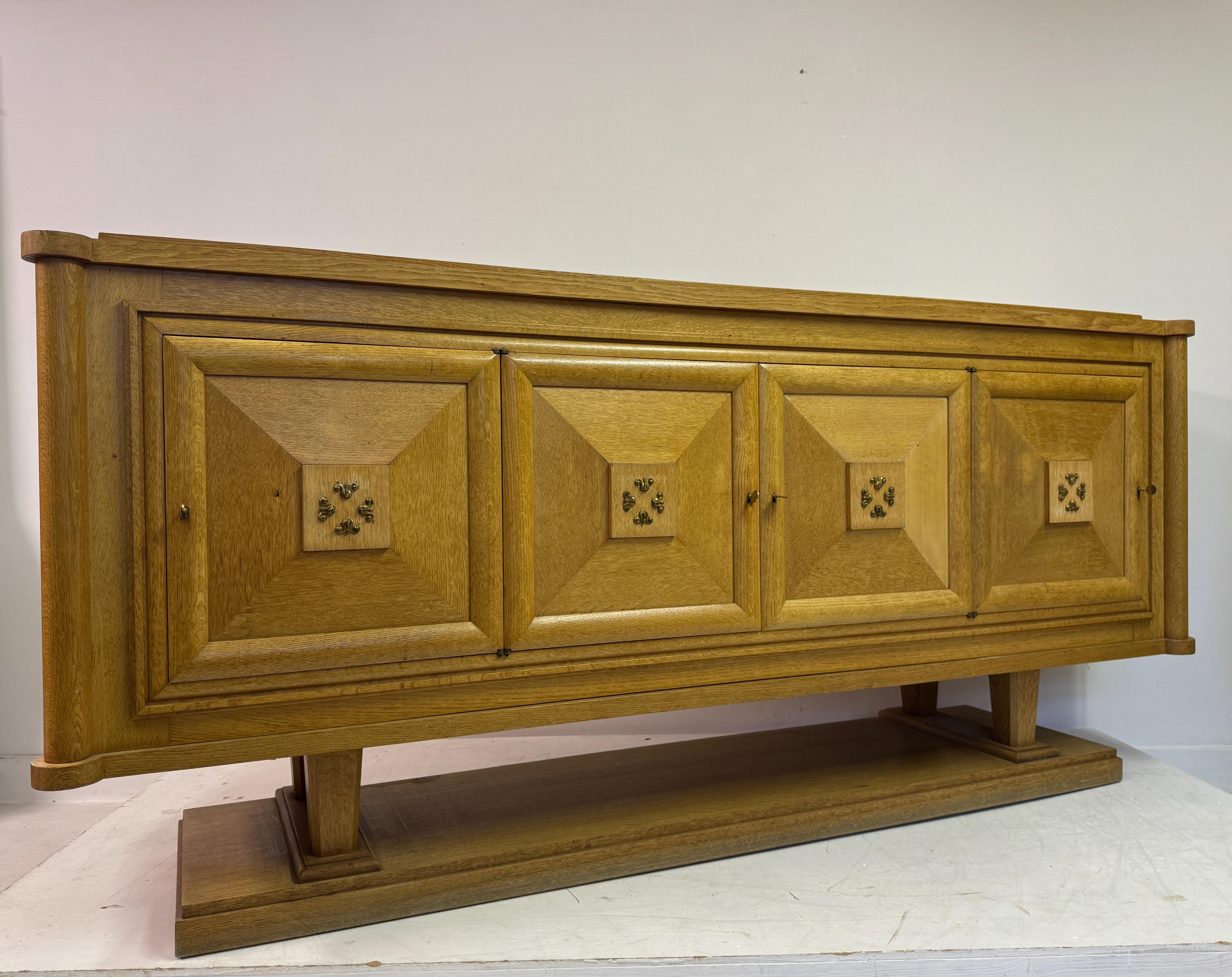 Credenza buffet francese in Oak Art Deco anni '30-'40 in vendita 3
