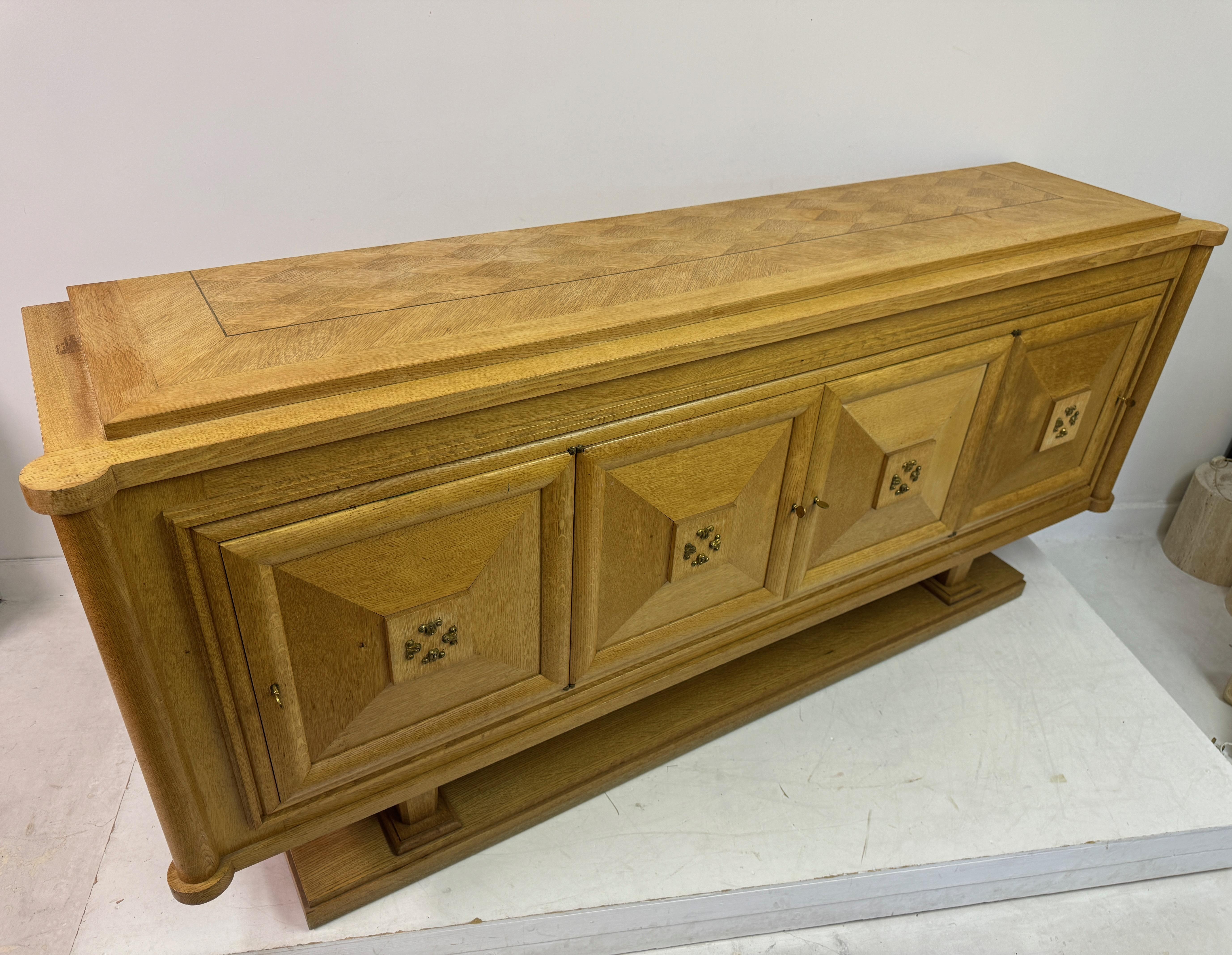 Credenza buffet francese in Oak Art Deco anni '30-'40 in vendita 5